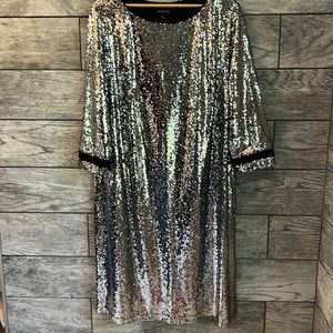 Lane Bryant Silver Sequin Dress